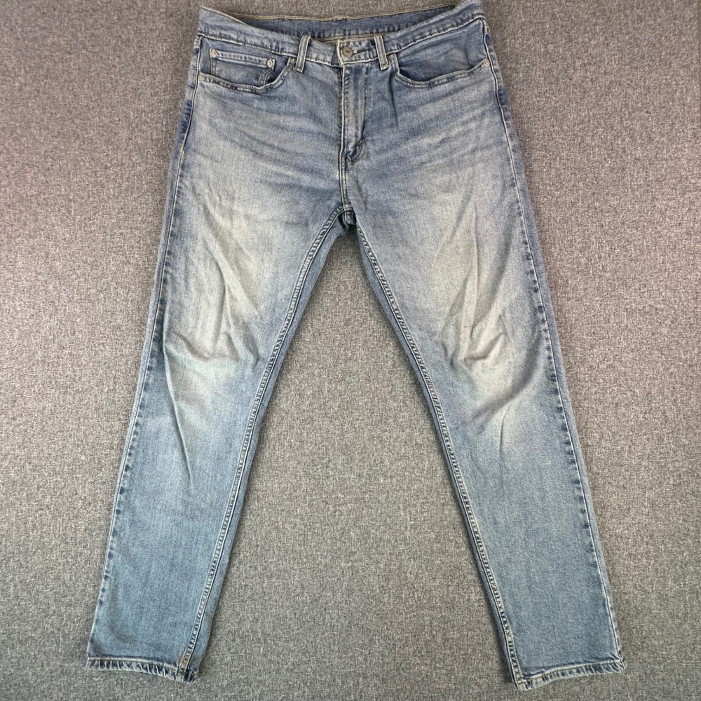 Levi's Jeans Mens 34x34 502 Taper Light Wash Blue Stretch WaterLess 29507-0736